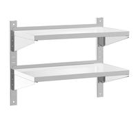 (75 x 40 x 60 cm) vidaXL Wall Shelf Floating Shelf Storage Shelf Rack Silver Stainless Steel