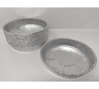 75 x Round 16cm 6" Aluminium Foil Flan Pan Trays Dishes Bake Oven Cook BBQ Airfryer