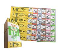 750 BOOKS 6 PAGE GAME STRIPS OF 6 TV JUMBO BINGO TICKET SHEET BIG BOLD NUMBERS