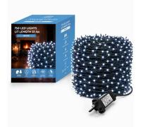 SHATCHI 750 LEDs Fairy String Lights Cool White Indoor/Outdoor Christmas Tree/Home/Party/Wedding/Garden Decorations Green Cable 8 Modes Mains Powered Memory Auto Timer
