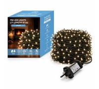 Shatchi Fairy String Lights 750 LEDs Warm White Green Cable 8 Modes Mains Powered Memory Auto Timer