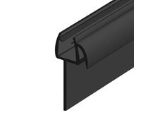 750 mm Black Glass Shower Door Rubber Seal Strip Gap 6 mm
