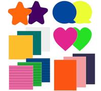 750 pcs Transparent Sticky Notes, VEINARDYL Waterproof Colorful Memo Pad Translucent Self-Sticky Annotation Book Supplies See Through Sticky Notes for Office College School Supplies