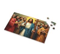 750 Piece Puzzles For Adults A Group Of Men Carrying A Cross, With One Man In Blue Robes Leading Them. Picture Puzzle Puzzle Puzzle 1000 Pieces(500PCS)