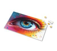 750 Piece Puzzles For Adults A Vibrant, Colorful Eye With Artistic Splashes Of Paint. Picture Puzzle Easter Gifts For Toddlers Easter Gifts For Teens(1000PCS)