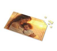 750 Piece Puzzles For Adults A Woman Holds Her Sleeping Child As The Sun Sets Picture Puzzle Gifts For 5 Year Old Girls Jigsaw Puzzles 500 Piec(500PCS)