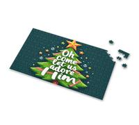 750 Piece Puzzles For Adults Christmas Tree With Ornaments And 'Oh Come Let Us Adore Him' Text. Picture Puzzle Toddler Puzzles Toys For Ages 8-13(500PCS)