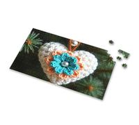 750 Piece Puzzles For Adults Crocheted Heart With Colorful Flower. Picture Puzzle Toddler Puzzles Toys For Ages 8-13(500PCS)