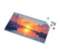 750 Piece Puzzles For Adults Sailing Boats At Sunset On Calm Waters. Picture Puzzle Puzzle Puzzle 1000 Pieces(300PCS)