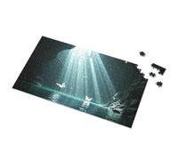750 Piece Puzzles For Adults Sunlight Streaming Through Cave With Butterflies Picture Puzzle Puzzles For Adults Toddlers Toys(1000PCS)