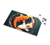 750 Piece Puzzles For Adults Two Koi Fish In A Yin-Yang Symbol. Picture Puzzle Easter Gifts For Toddlers Easter Gifts For Teens(500PCS)