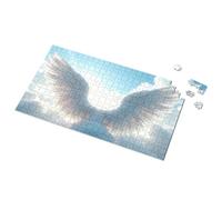 750 Piece Puzzles For Adults White Angel Wings In The Sky Picture Puzzle Easter Gifts For Adults Puzzle 1000 Pieces(1000PCS)