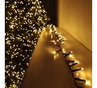 750 Vintage Gold LED Outdoor Treebrights with Timer - Multi-Action Lights, 23.75m, Green Cable, 8h On/16h Off
