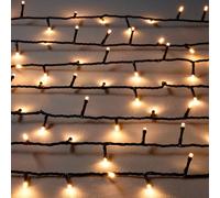 750 Warm White Led String Lights With Timer Function Green Cable