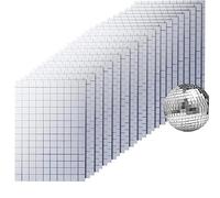 7500pcs Mirror Mosaic Tiles Square Glitter Glass Mosaics Self-Adhesive Backing Christmas DIY Art & Crafts Decoration (Silver, 10x10mm x 50sheets)