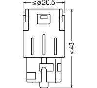 7504DYP-2BL OSRAM Bulb, auxiliary stop light
