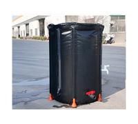 750L Collapsible Rainwater Harvesting Barrel - Durable Black Water Collector for Gardens Eco-friendly Outdoor Water Storage Solution Ideal for Long-term Use and Sustainability.