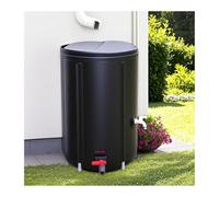 750L Rainwater Harvesting System - Durable Black Water Storage Tank with Tap Filter for Eco-Friendly Garden & Terrace Collection Efficient Water Management Solution