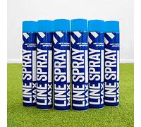 750ml Aerosol Line Marking Paint | Six Colours Available | Sports Pitch Marking Solution - [Net World Sports] (Pack of 6, Blue)