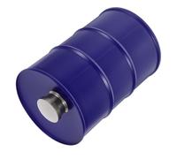 750ml Blue Stainless Steel Oil Drum Shape Portable Liquor Flask for Camping | 304 Stainless Steel Construction, Cylindrical Beer Barrel Styling, Suitable for Hiking, Car Camping, Whiskey, Wine and Beer