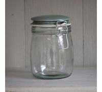 750ml Glass Jar with Ceramic Shutter Blue lid