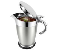 750ml Gravy Boat with Lid, Stainless Steel Gravy Jug, Double-Walled Insulated Gravy Jug for Gravy Custard Cream Sauce, Keeps Food Warm or Cool (750mL)