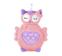 750ml Hot Water Bottle with Plush Owl Cover (Pink)