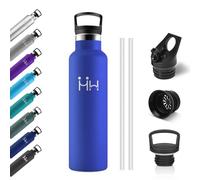 750ml Insulated Water Bottle with Straw, Reusable Stainless Steel Water Bottle, Double Wall Insulation, BPA Free, Water Bottles for Camping, Yoga, Gym, Cycling, Traveling
