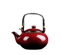 750ML Kiln Transformed Into A Lifting Beam Pot Large Capacity Ceramic Teapot Household Kung Fu Tea Set(Red)