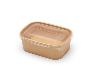 750ml Kraft Rectangular Food Prep Containers with Lids - Take Away, Hot Food, Meal Prep, Kraft food prep containers with lids for Restaurants, Cafés, Homes, Eco-Friendly Packaging (300)