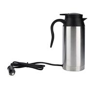 750ml Stainless Steel Car Electric Heating Mug, Vehicle Electric Kettle with Auto Shut - Off at 100℃, Large Capacity Travel Drinking Cup for 12V 24V Cars with Indicator (12V)