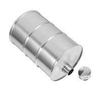750ml Stainless Steel Oil Drum Flask for Liquor Water Camping Hikers | Silver 304 Steel, Cylindrical Barrel Design, Compact Storage, Portable Carry, Suitable for Climbing Trips and Outdoor