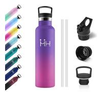 750ml Stainless Steel Water Bottle, Thermal Water Bottles with Straw, Reusable Thermal Bottle, Leak Proof, BPA Free, Thermos for Children, Office, Camping, Work, Travel, Gym