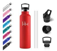 750ml Stainless Steel Water Bottle with Straw, Double Walled Thermal Insulation, BPA Free, Leak Proof, Reusable, Thermos for Sports, Gym, Travel