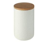 750ml White Canister with Bamboo Lid | Geome