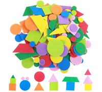750Pcs Colorful Foam Stickers, Self Adhesive Mini Geometry Shapes EVA Foam Stickers for Kids DIY Art Craft Supplies Greeting Cards Home Decoration Circle Square Triangle Shapes