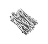 750Pcs Metallic Twist Ties 4 Inches Reusable Plastic Bag Ties Bread Foil Wire Ties for Sweet Cones Candy Food Bags Cake Pop Sticks Snacks Cellophane Party Gift Bag Supplies(Sliver)