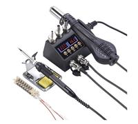 750W 2 in 1 Soldering Station LCD Digital Display Welding Rework for Cell-Phone BGA SMD IC Repair Solder Tools Rapid Heating(8898 KIT2)