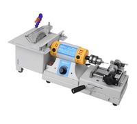 750W Adjustable Speed Bench Lathe Polisher for Rock Polishing, Grinding, Cutting, and Drilling, Includes Flexible Shaft and Water Pipe for Lapidary Work