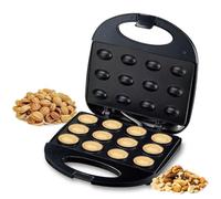 750W Electric Nut Cake Maker, Non-Stick Walnut Cookie Maker with Rapid Preheating & Indicator Light, Homemade Dried Fruit Machine for Breakfast, 12 Packs
