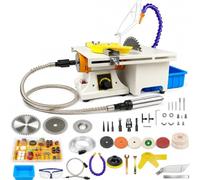 750W Lapidary Saw for Jewelry and Rock with 150mm Blade | Mini Table Saw for DIY Gem Stone Jade Rock Grinding Woodworking Carving(Jade Crafting Kit)