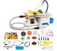 750W Lapidary Saw for Jewelry and Rock with 150mm Blade | Mini Table Saw for DIY Gem Stone Jade Rock Grinding Woodworking Carving(Standard + Polishing & Grinding Kit)