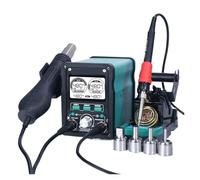 750W LED Digital Soldering Station Hot Air Gun Rework Electric Iron for Phone PCB IC SMD BGA Fast and Accurate(A)