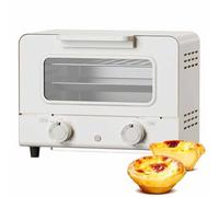 750W Mini Oven, 10L Multifunctional Electric Oven with Adjustable Temperature and Timer, 2 Knobs Countertop Cooker for Baking Cooking Roasting Grilling