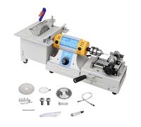 750w Mini Table Saw & Gemstone Polishing Machine, Variable Speed 800-10000 RPM for Cutting, Grinding, Polishing Jewelry, Jade, Wood, Metal, Ideal for DIY Lapidary and Woodworking(Cut Kit)