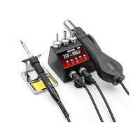 750W New 8898Pro 2 in 1 Soldering Station LCD Display Adjustable Temperature Air Flow Control BGA SMD IC Welding Rework Tool(220/V)