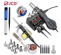 750W SMD Rework Soldering Station 2 in 1 Soldering Iron Hot Air Welding Station LCD Digital Display For BGA PCB IC Repair 8898 8898PRO KIT1