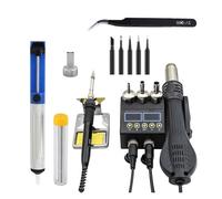 750W Soldering Station LCD Digital Display Rework Welding for Cell-Phone BGA SMD IC Repair Solder Tools Fast and Accurate(8898 KIT8)