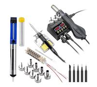 750W Soldering Station LCD Digital Display Rework Welding Station for Cell-Phone BGA SMD IC Repair Solder Tools Efficient Precision(8898 KIT5)