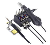 750W Soldering Station LCD Digital Display Rework Welding Station for Cell-Phone BGA SMD IC Repair Solder Tools Efficient Precision(8898 KIT1)